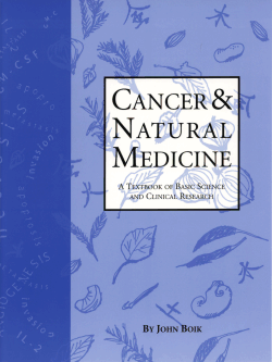 Cancer and Natural Medicine